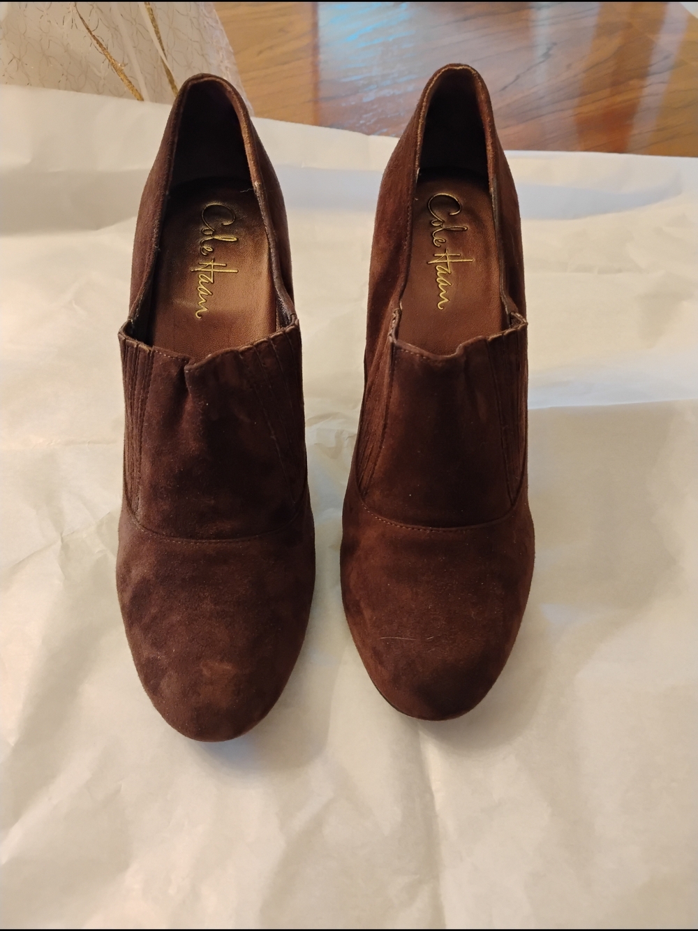 Cole Haan Women's Brown Suede Ankle Bootie